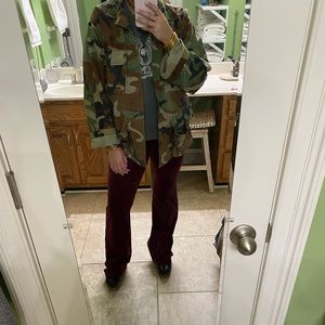 J Brand Red Velvet Flares